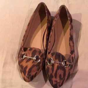 Animal print flats